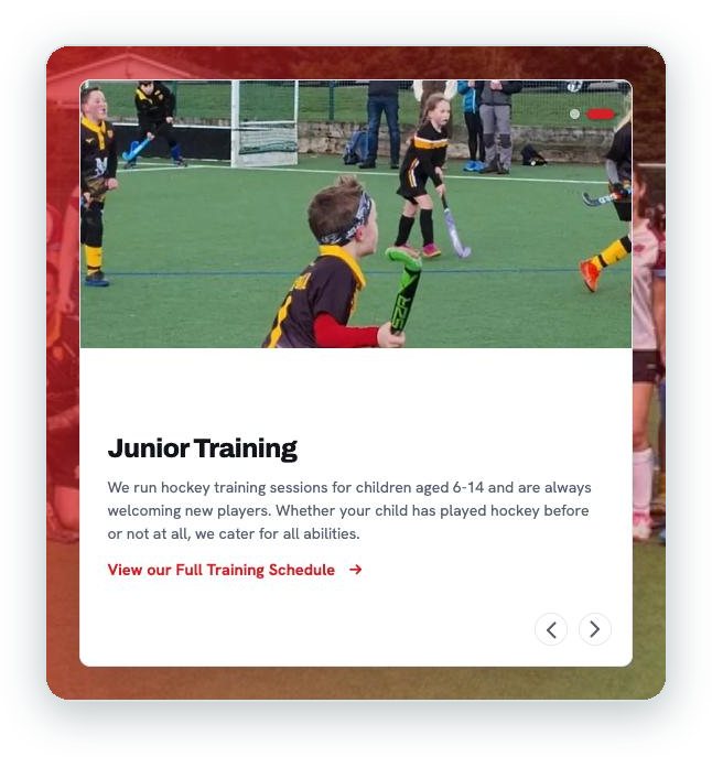 Lancaster & District Hockey Club "In focus" card