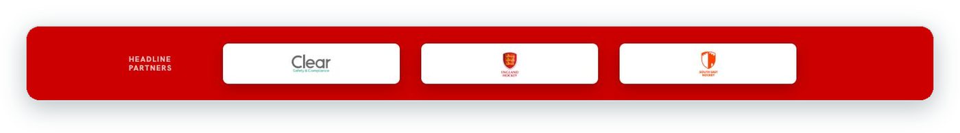Cliftonville Hockey Club headline partners strip directly under the hero