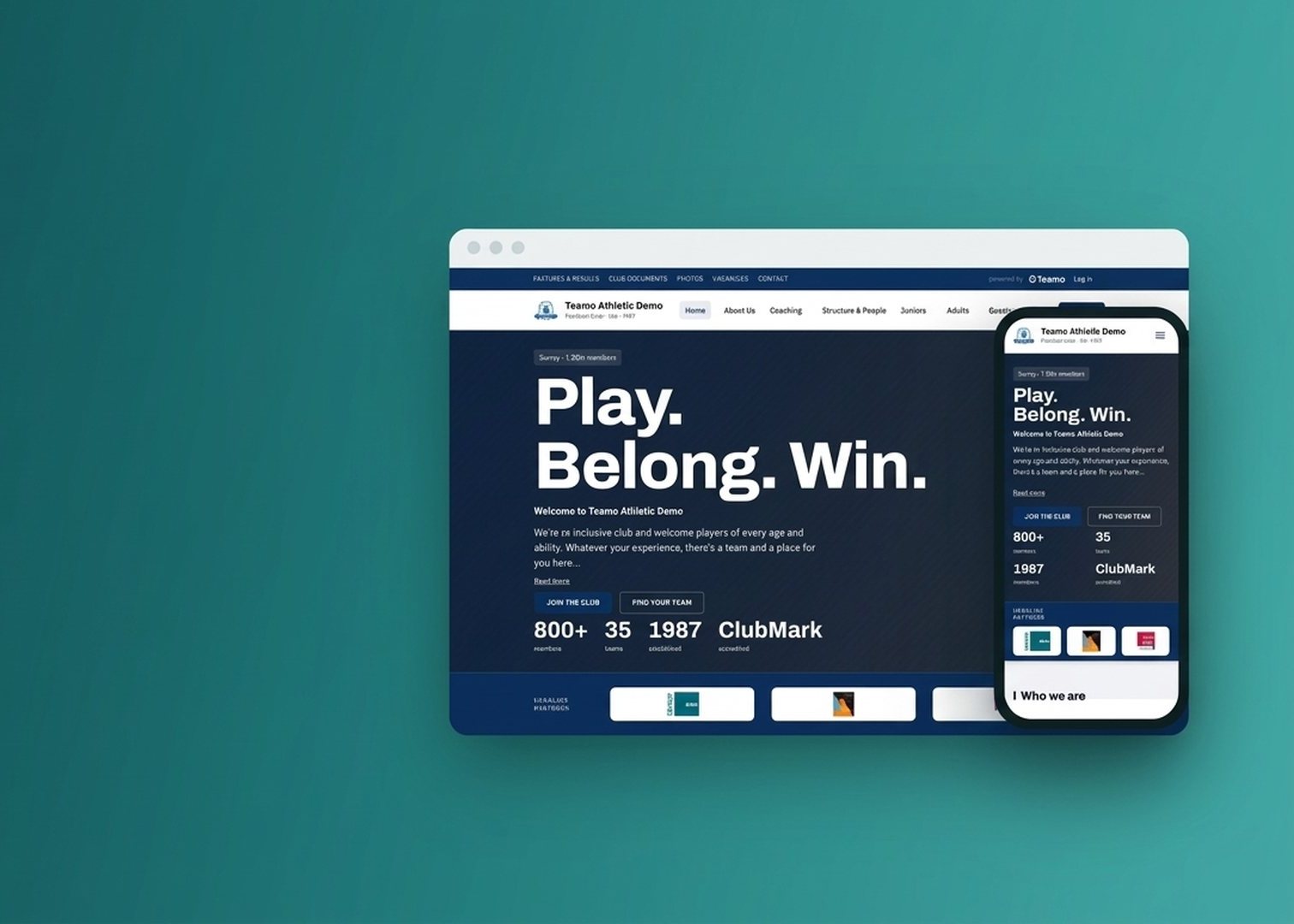 All-new website designs for the modern sports club